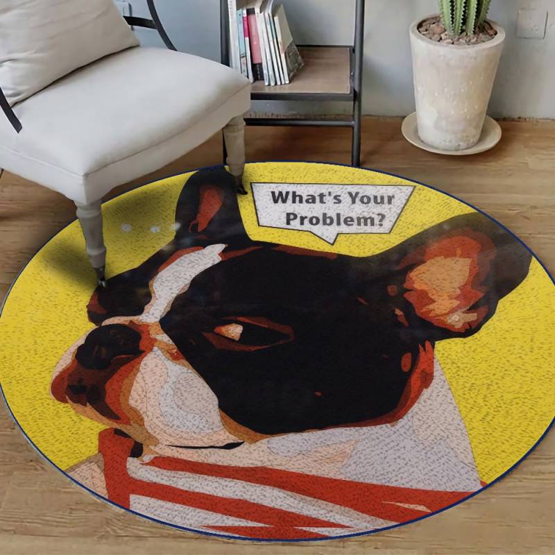 Boston Terrier Your Problem TB160996 Round Rug