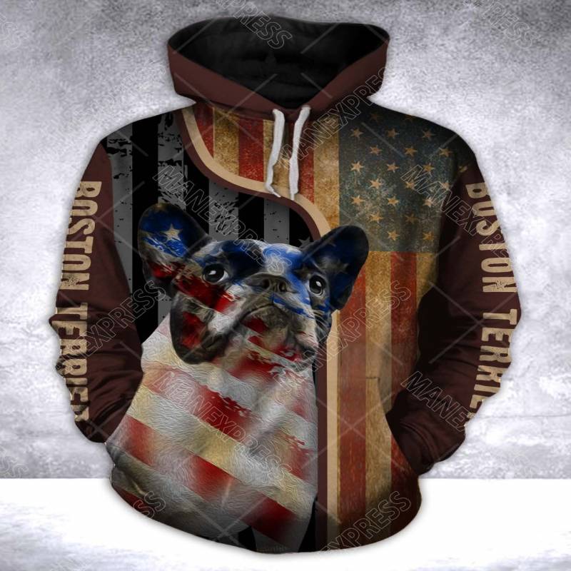 Flag Boston Terrier NTD141298 Hoodie