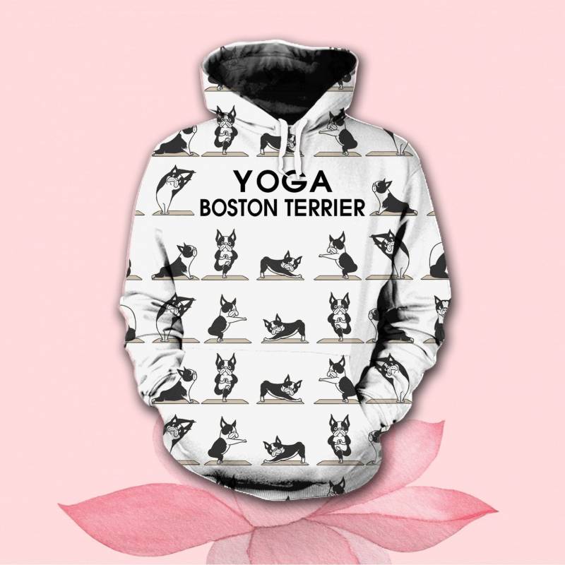 Boston Terrier Yoga Mt Hoodie