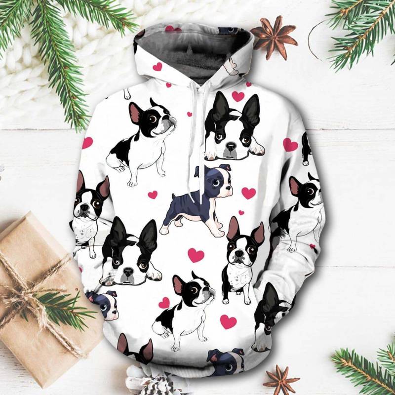 Boston Terrier Christmas Hoodie