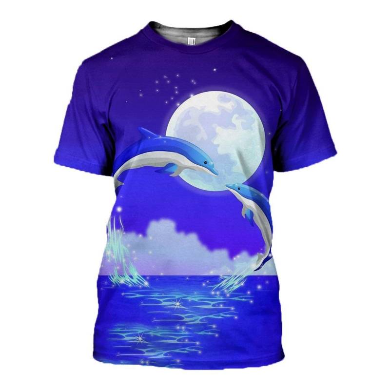 Dolphins With Moon A4 VNV31 Hoodie