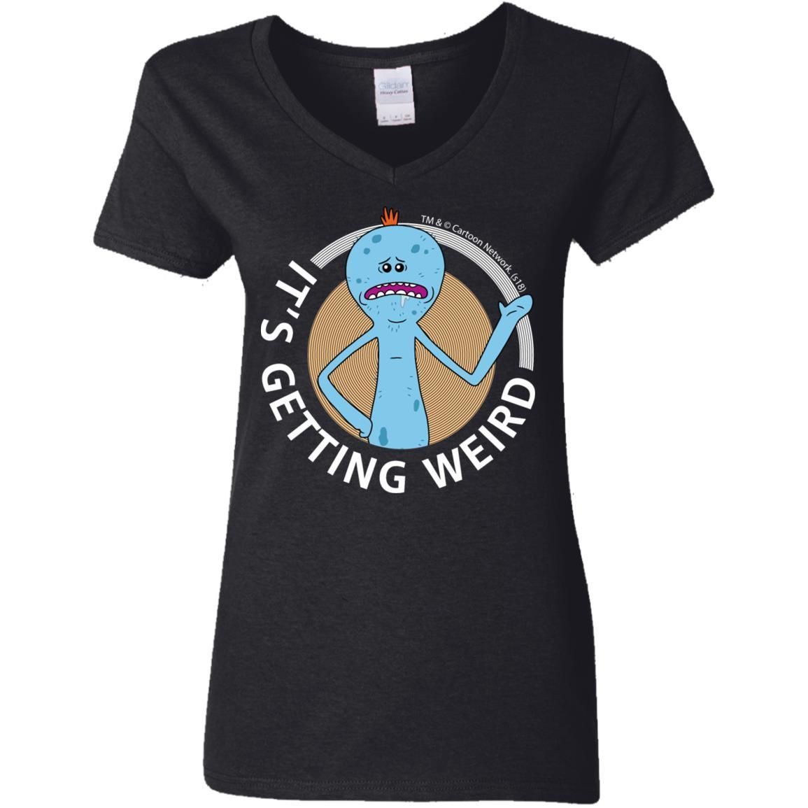 Rick And Morty Mr Meeseeks Its Getting Weird Mug Women V-Neck T-Shirt