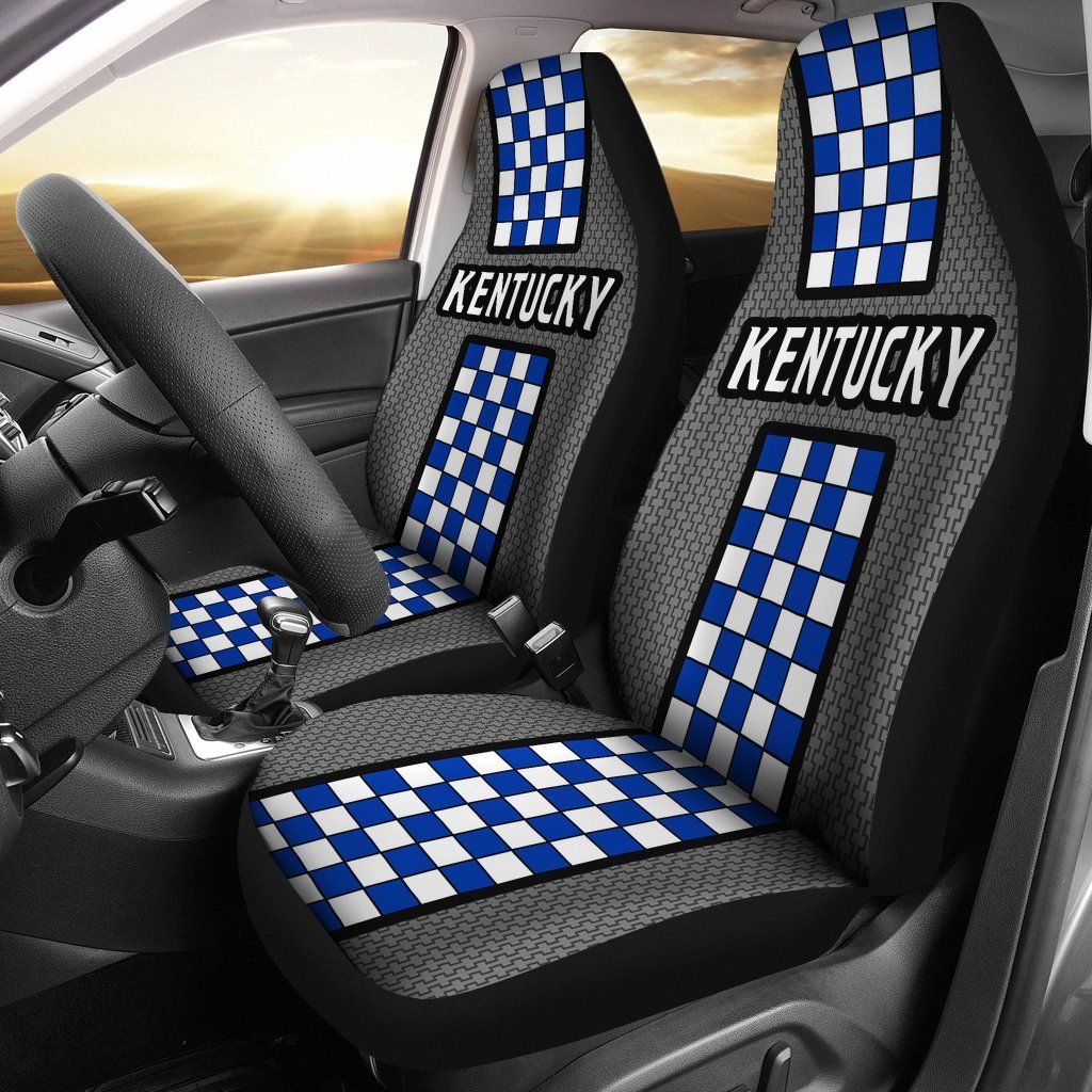 Kentucky Kentucky Wildcats UK Split Checkered Basketball Car Seat Covers