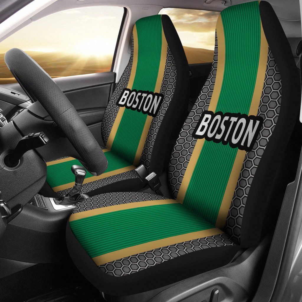 Boston Celtics Inspired Sportstripe Car Seat Covers