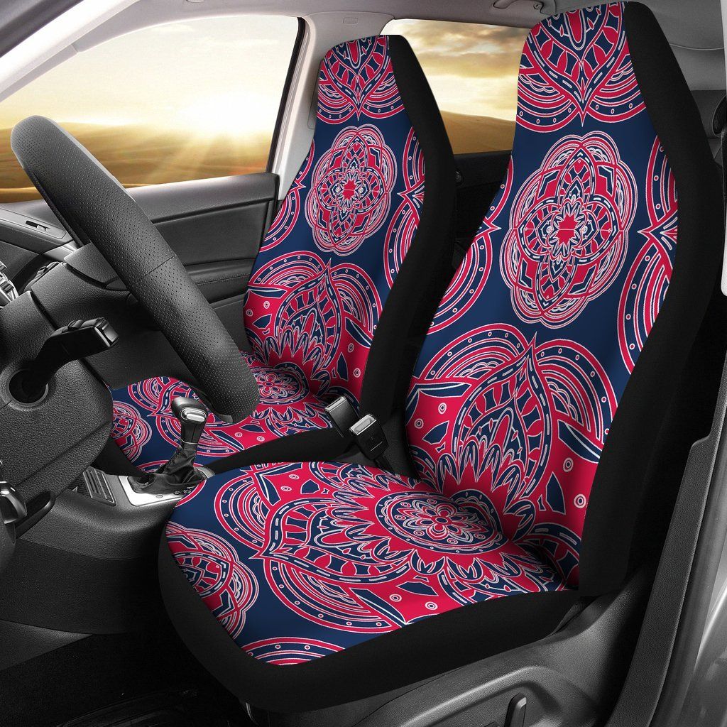 Atlanta Braves Fans Mandala Pattern Auto Seat Covers