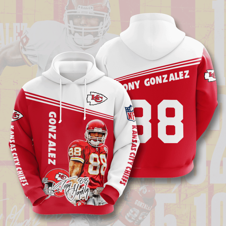 Kansas City Chiefs Tony Gonzalez All Over Print Hoodie