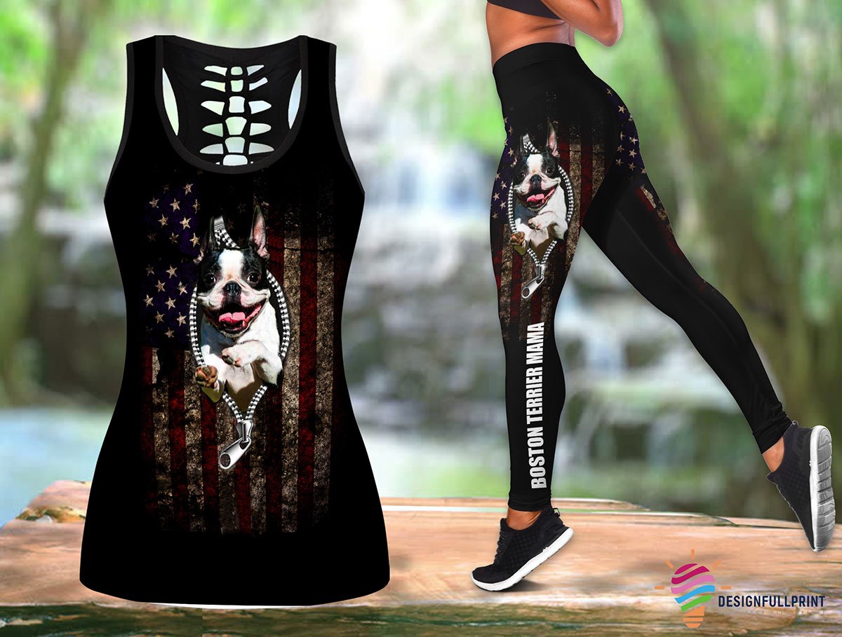 Gift For Dog Lover Boston Terrier Tank Top And Leggings Set Cp