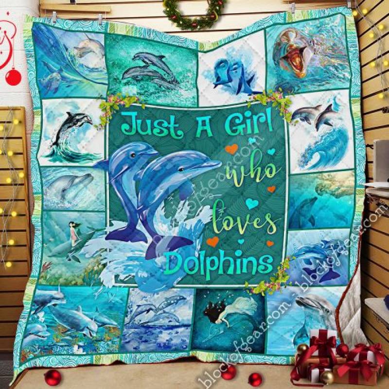 Just A Girl Who Loves Dolphins Quilt NH257 Block Of Gear?