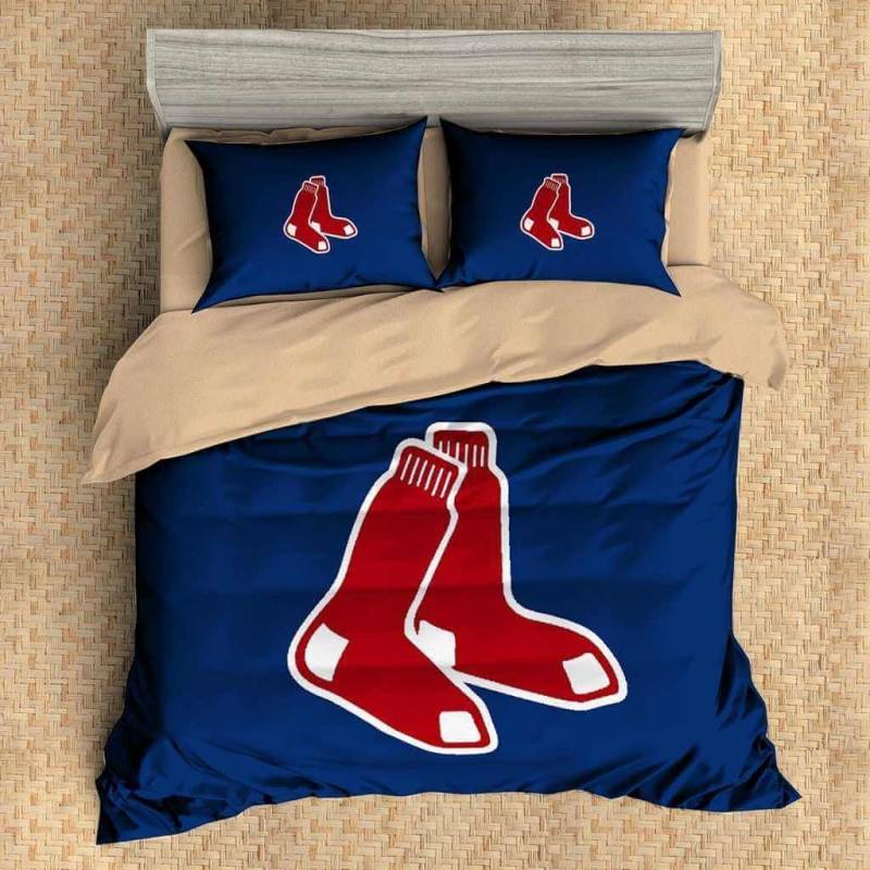 3D Boston Red Sox 3PCS Duvet Cover Set Bedding Set Flat Sheet Pillowcases