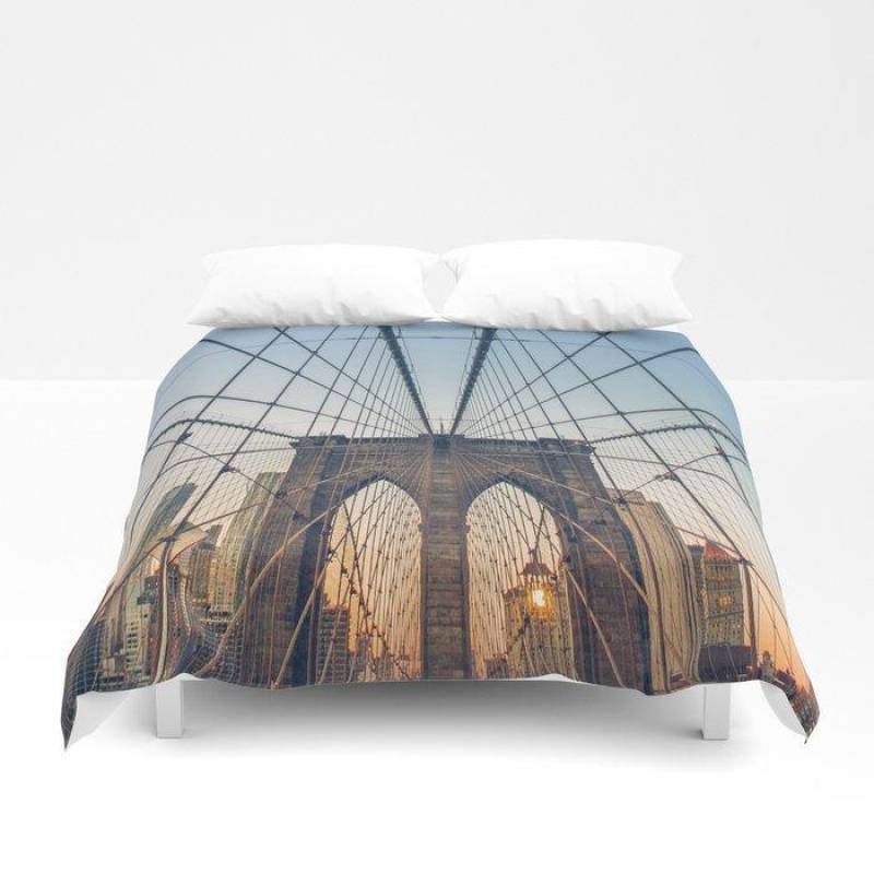 3D Brooklyn Bridge New York City Duvet Cover Bedding Sets