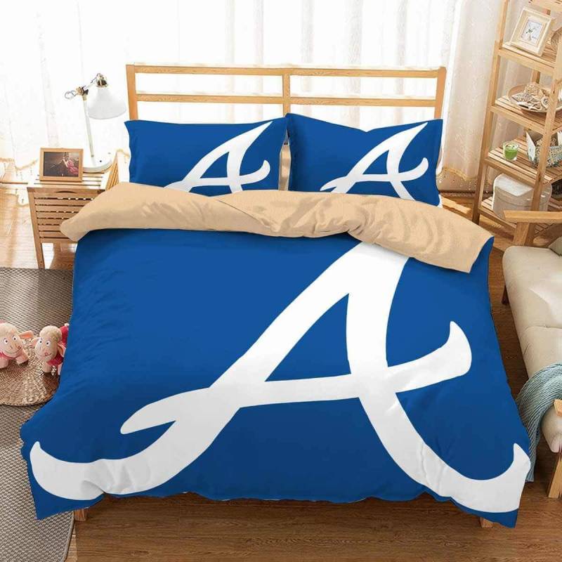 3D Customize Atlanta Braves Bedding Set Duvet Cover Set Bedroom Set Bedlinen