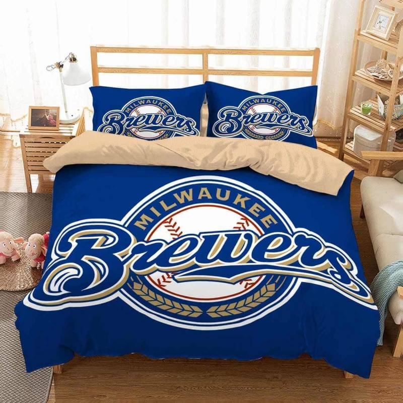 3D Customize Milwaukee Brewers Bedding Set Duvet Cover Set Bedroom Set Bedlinen