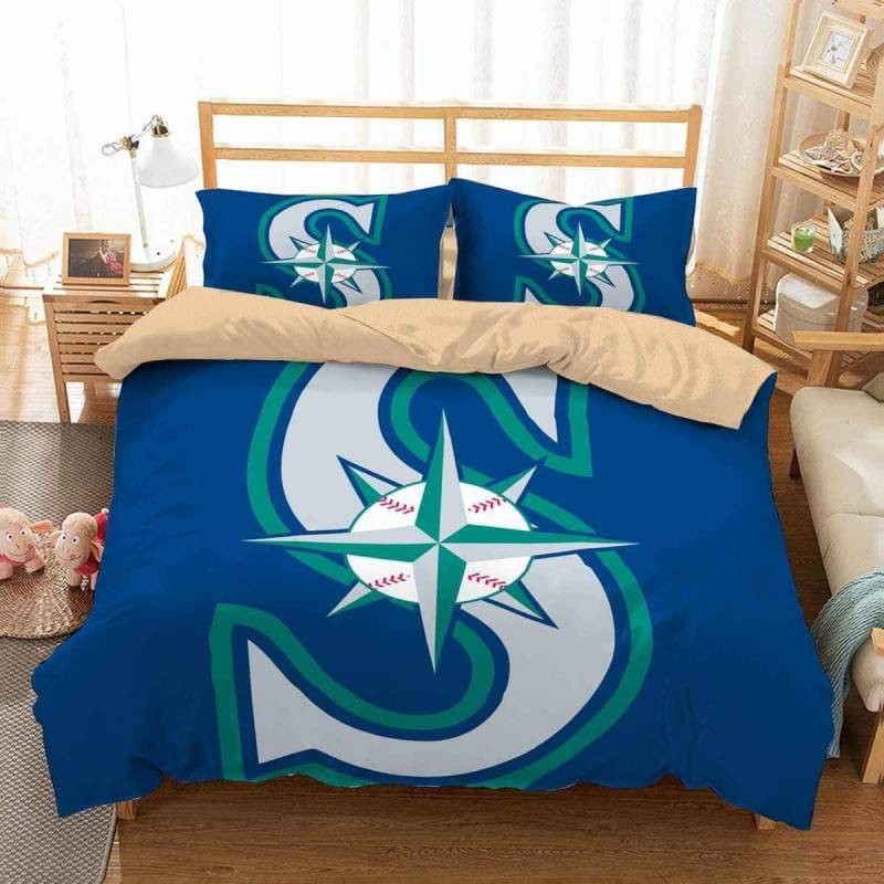 3D Customize Seattle Mariners Bedding Set Duvet Cover Set Bedroom Set Bedlinen