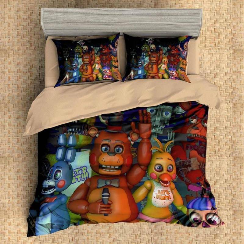 3D Five Nights At Freddy’s 3PCS Duvet Cover Set Bedding Set Flat Sheet Pillowcases