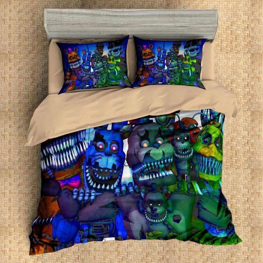 Customize The Five Nights At Freddy’s 3PCS 3D Duvet Cover Set Bedding Set Flat Sheet