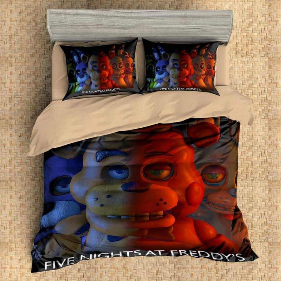 Custom Five Nights At Freddy’s 3D Bedding Set Duvet Cover Set 3PCS Flat Sheet Pillowcases