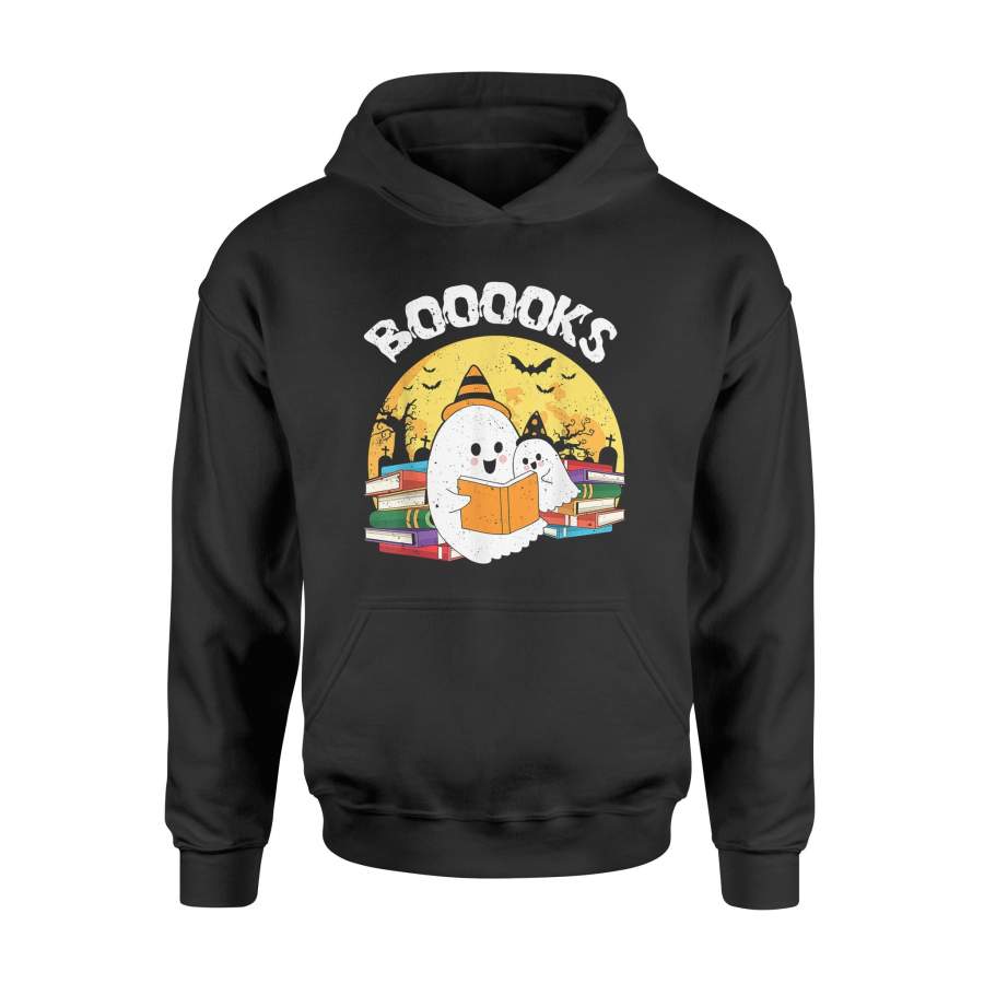 Halloween Gift Ideas Booooks Ghost Reading Books – Standard Hoodie