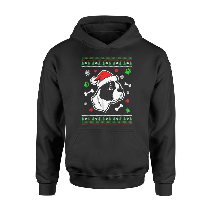 Christmas gift idea Boston Terrier Santa Claus T-Shirt – Standard Hoodie