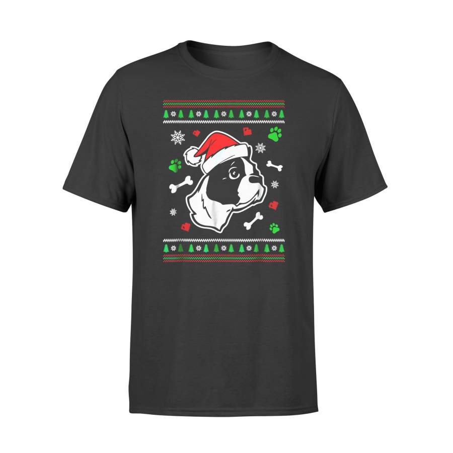 Christmas gift idea Boston Terrier Santa Claus T-Shirt – Standard T-shirt