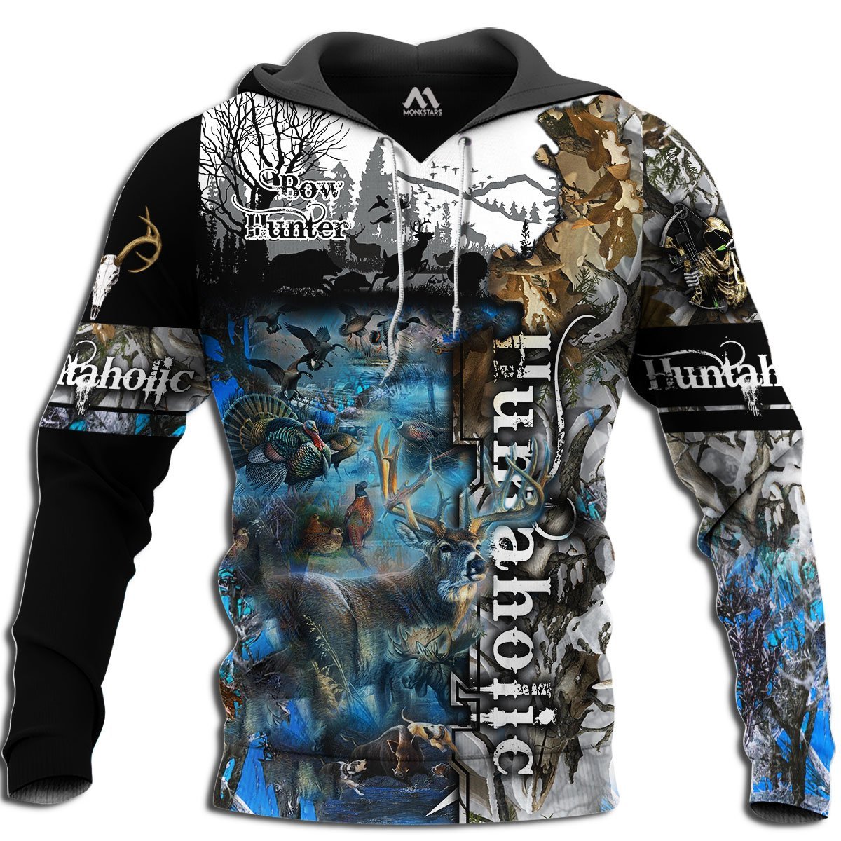 Hunting – Huntaholic Bow Hunter Blue 3D All Over Print | Unisex | Adult | Ht5088