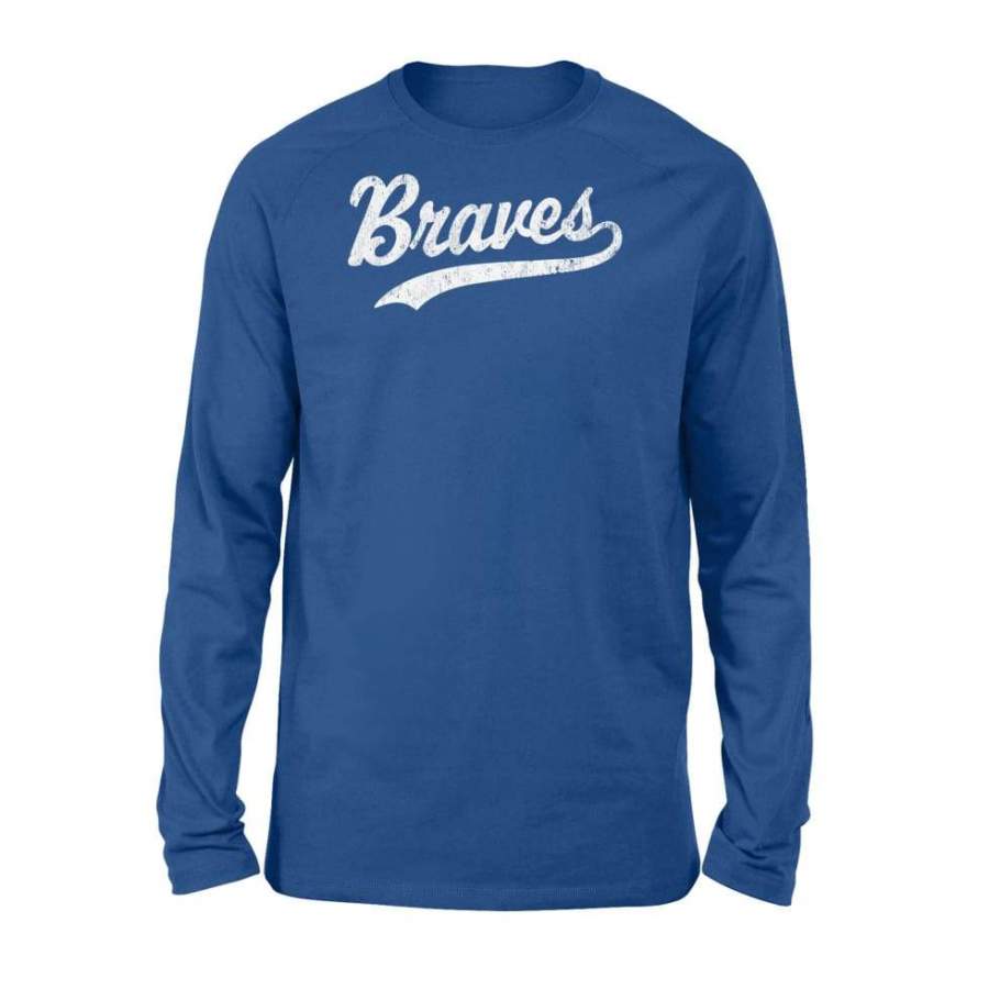 Braves Mascot Vintage Sports Name Design – Standard Long Sleeve