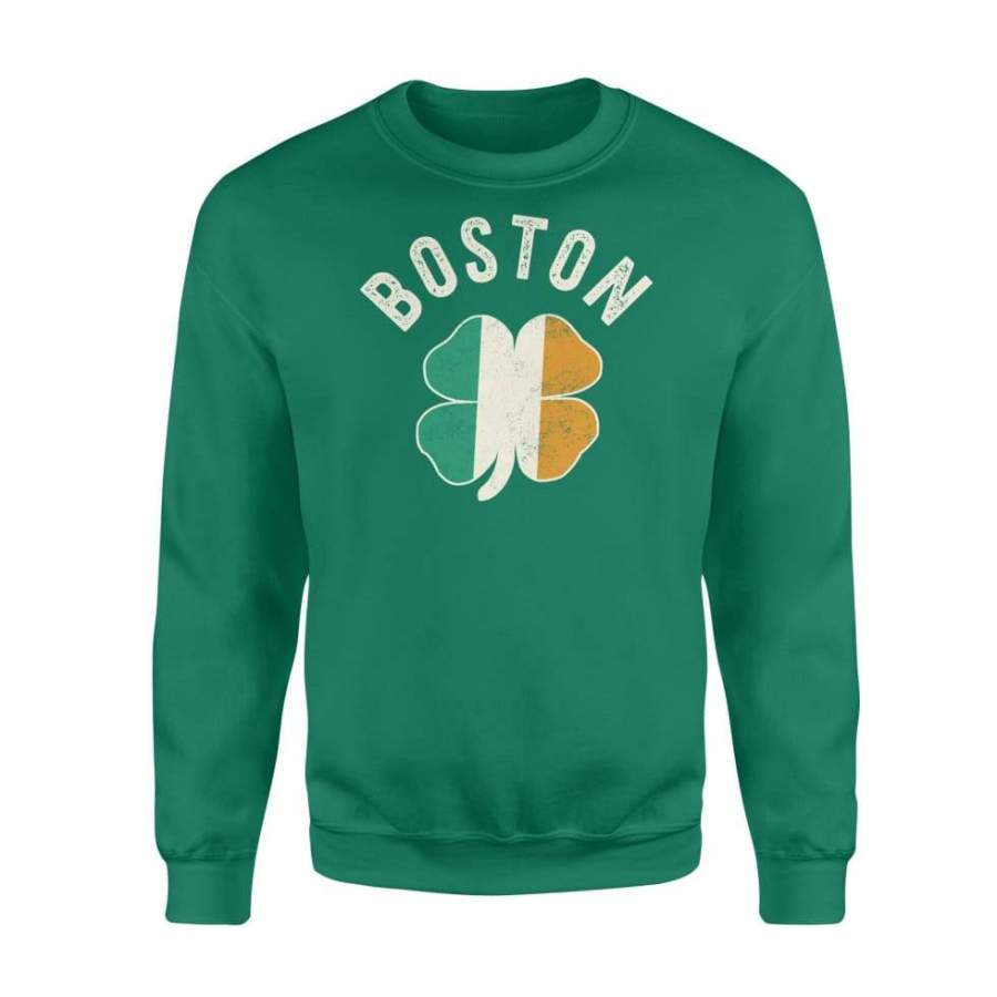 Boston Shamrock – Irish St Patrick’s Day Celtic – Standard Fleece Sweatshirt