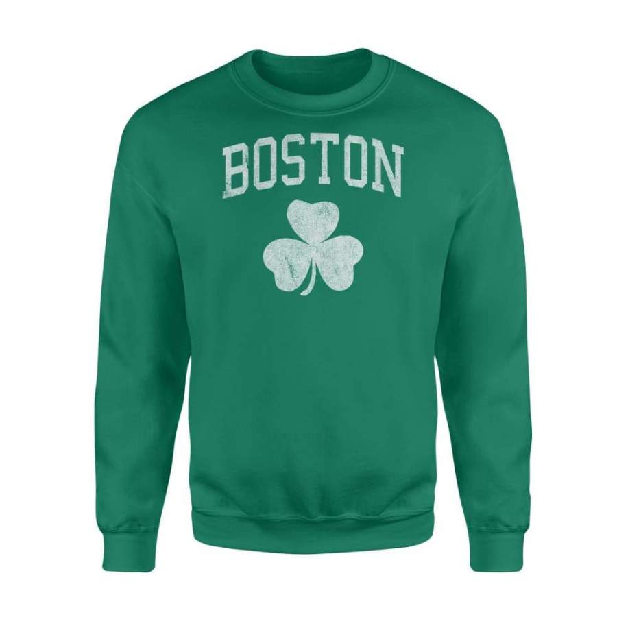 Boston Irish Shamrock St. Patrick’s Day – Standard Fleece Sweatshirt