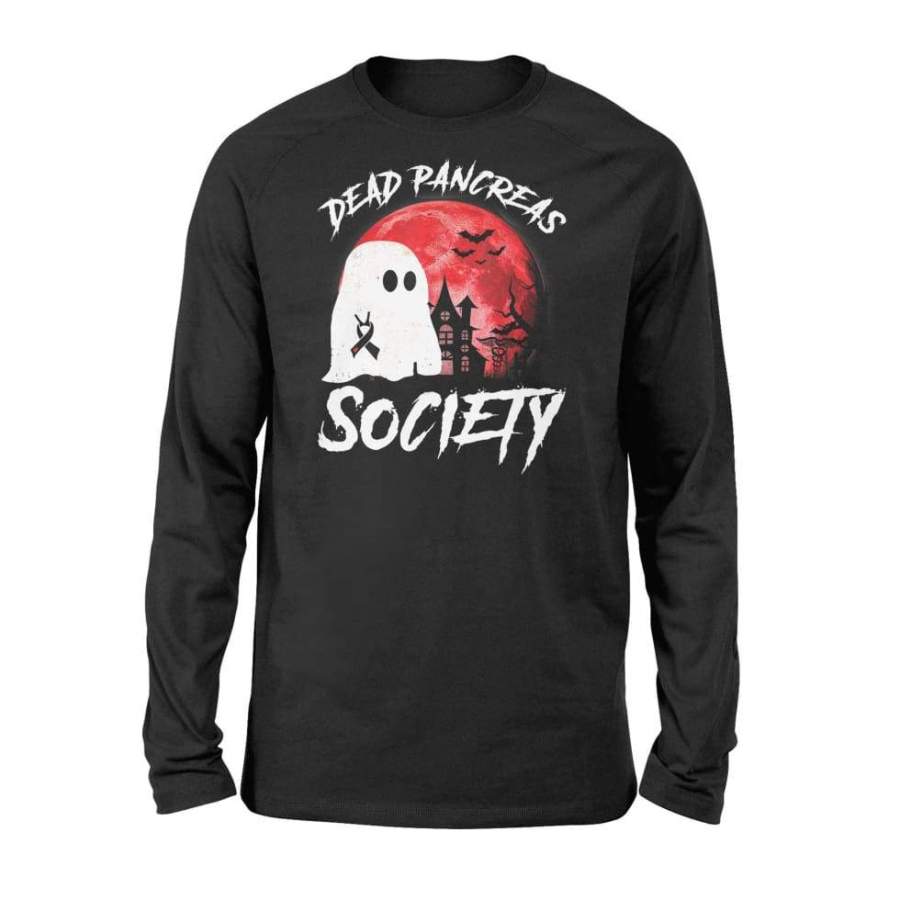 Diabetes Awareness Halloween Ghost Dead Pancreas Society Shirt Gift – Standard Long Sleeve