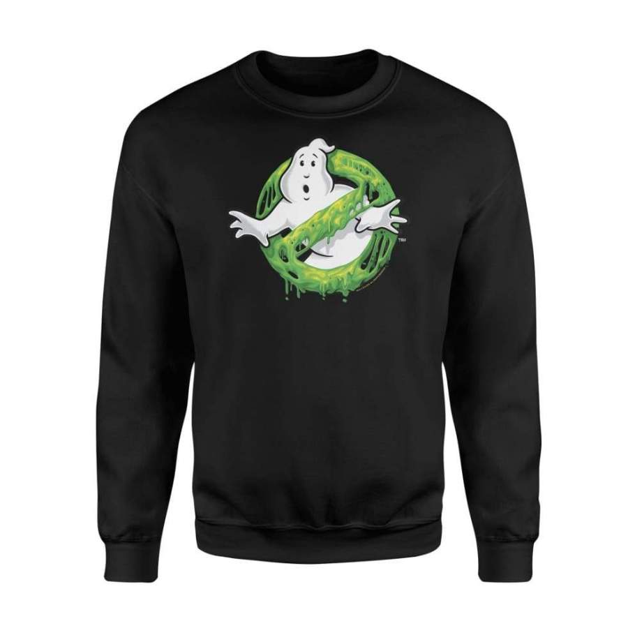 Ghostbusters Classic Slime Ghost Logo Graphic – Standard Fleece Sweatshirt