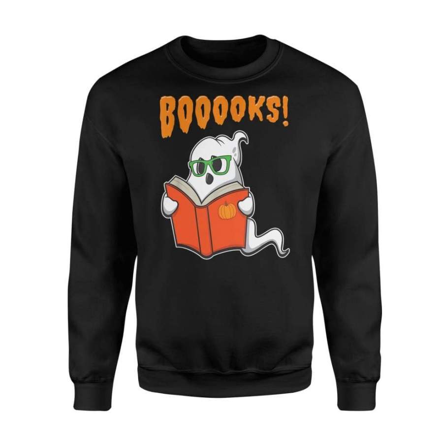 Funny Teacher Halloween Gift – Ghost Books Reading Class – Standard Fleece Sweatshirt