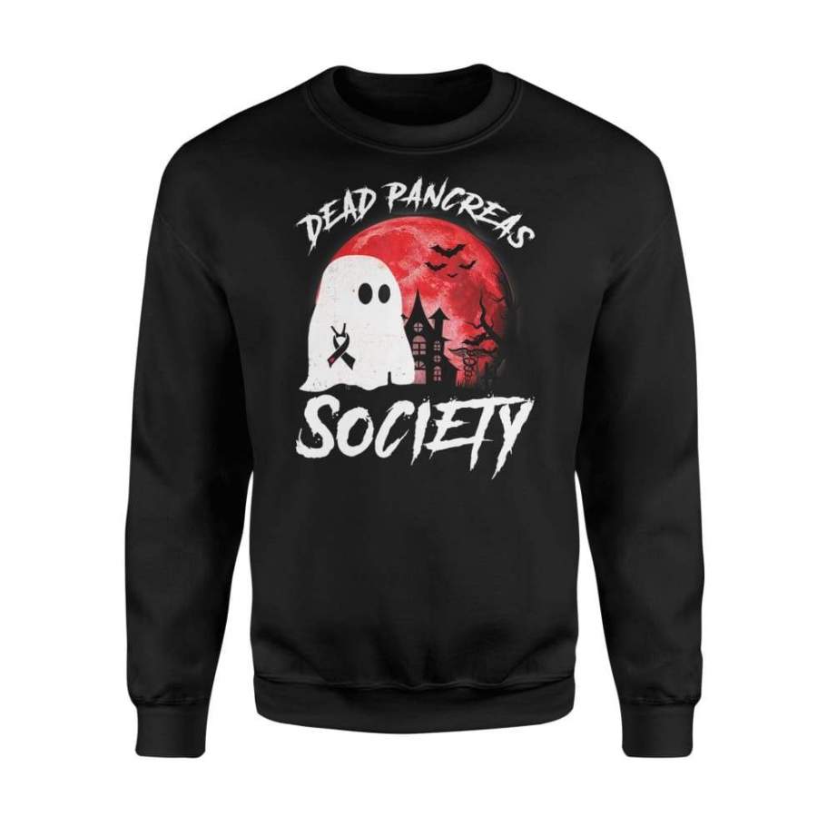 Diabetes Awareness Halloween Ghost Dead Pancreas Society Shirt Gift – Standard Fleece Sweatshirt