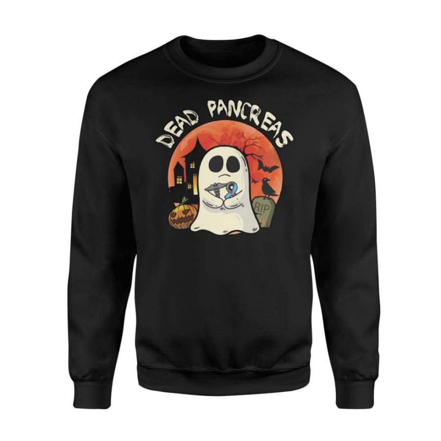 Dead Pancreas Cute Ghost Halloween Shirt – Standard Fleece Sweatshirt