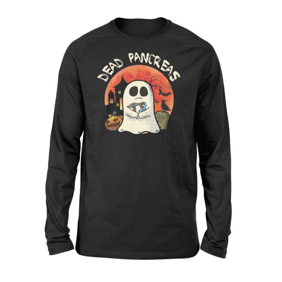 Dead Pancreas Cute Ghost Halloween Shirt – Standard Long Sleeve