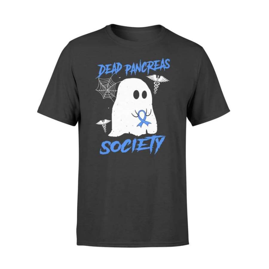 Dead Pancreas Society Diabetes Awareness Halloween Ghost Shirt Gift – Standard T-shirt