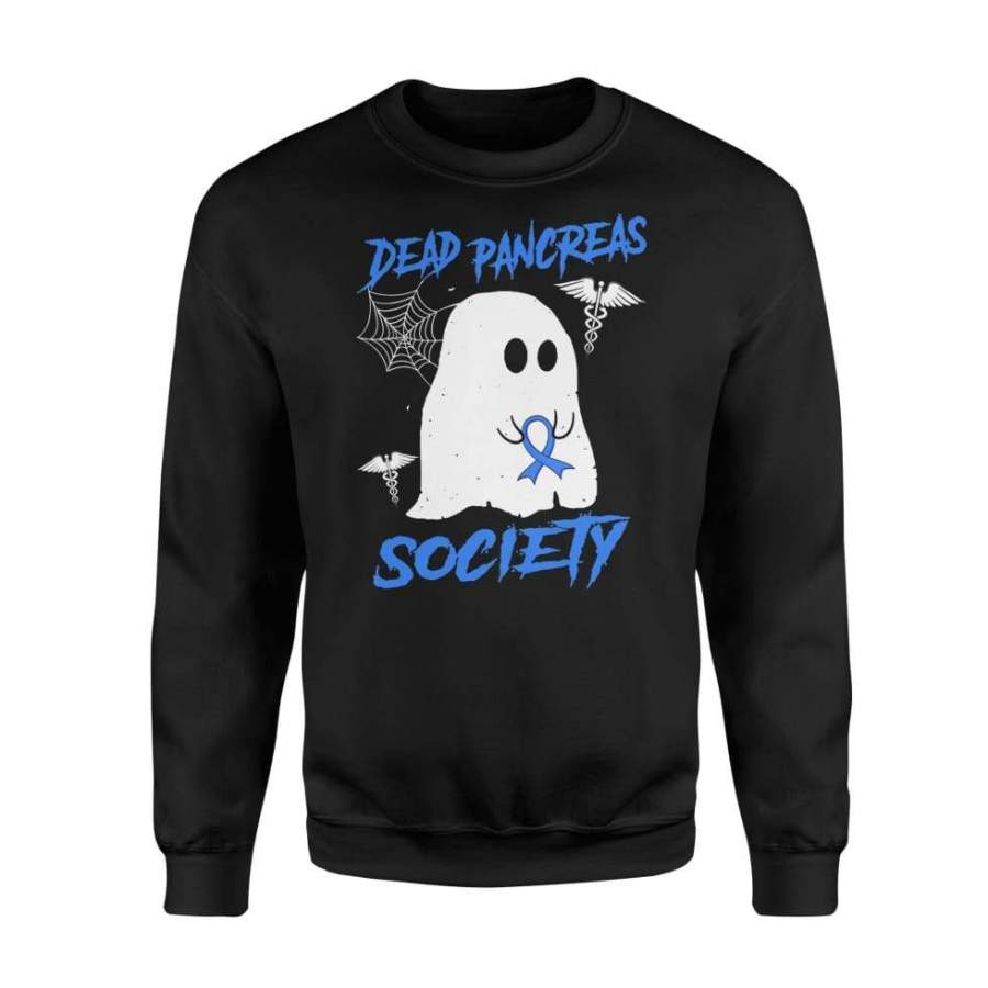 Dead Pancreas Society Diabetes Awareness Halloween Ghost Shirt Gift – Standard Fleece Sweatshirt