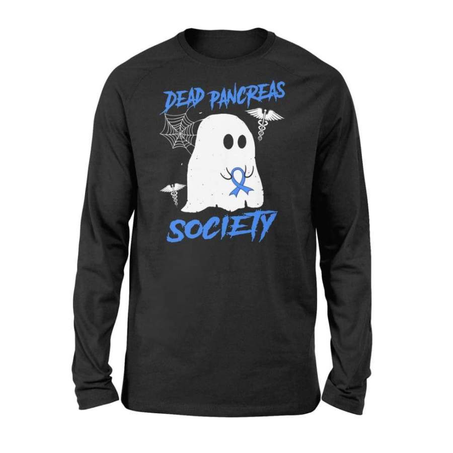 Dead Pancreas Society Diabetes Awareness Halloween Ghost Shirt Gift – Standard Long Sleeve