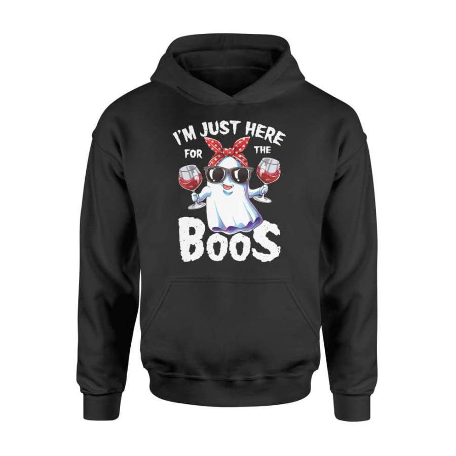 I’m Just Here For The Boos Funny Halloween Gifts Women Ghost – Standard Hoodie