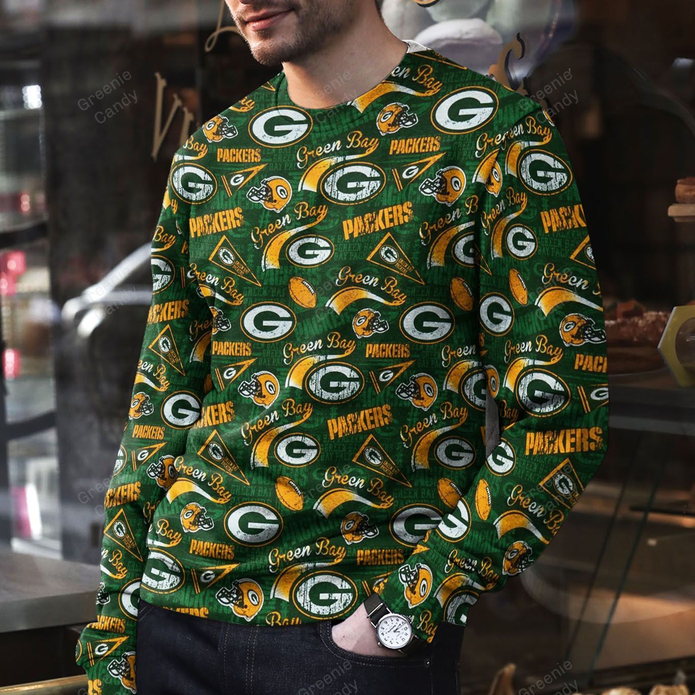 Green Bay Unisex All Over Print Cotton Sweatshirt KH060207