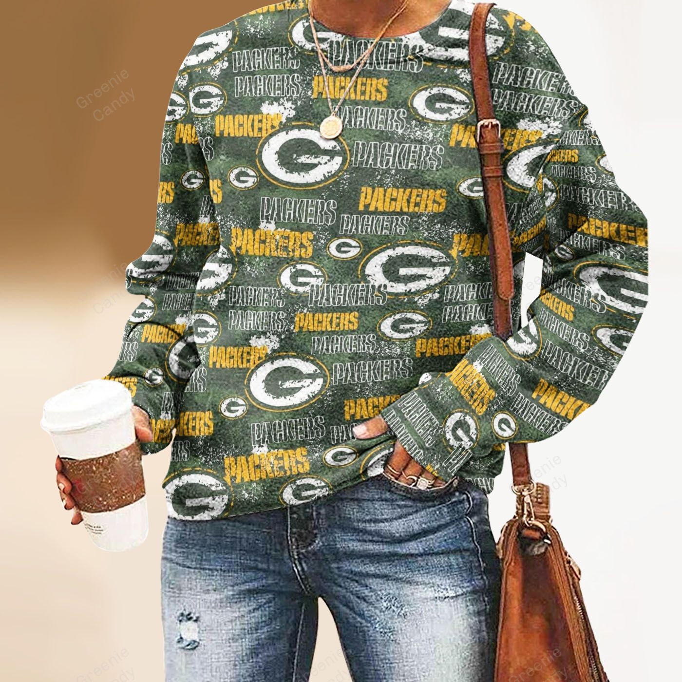 Green Bay Unisex All Over Print Cotton Sweatshirt KH060209