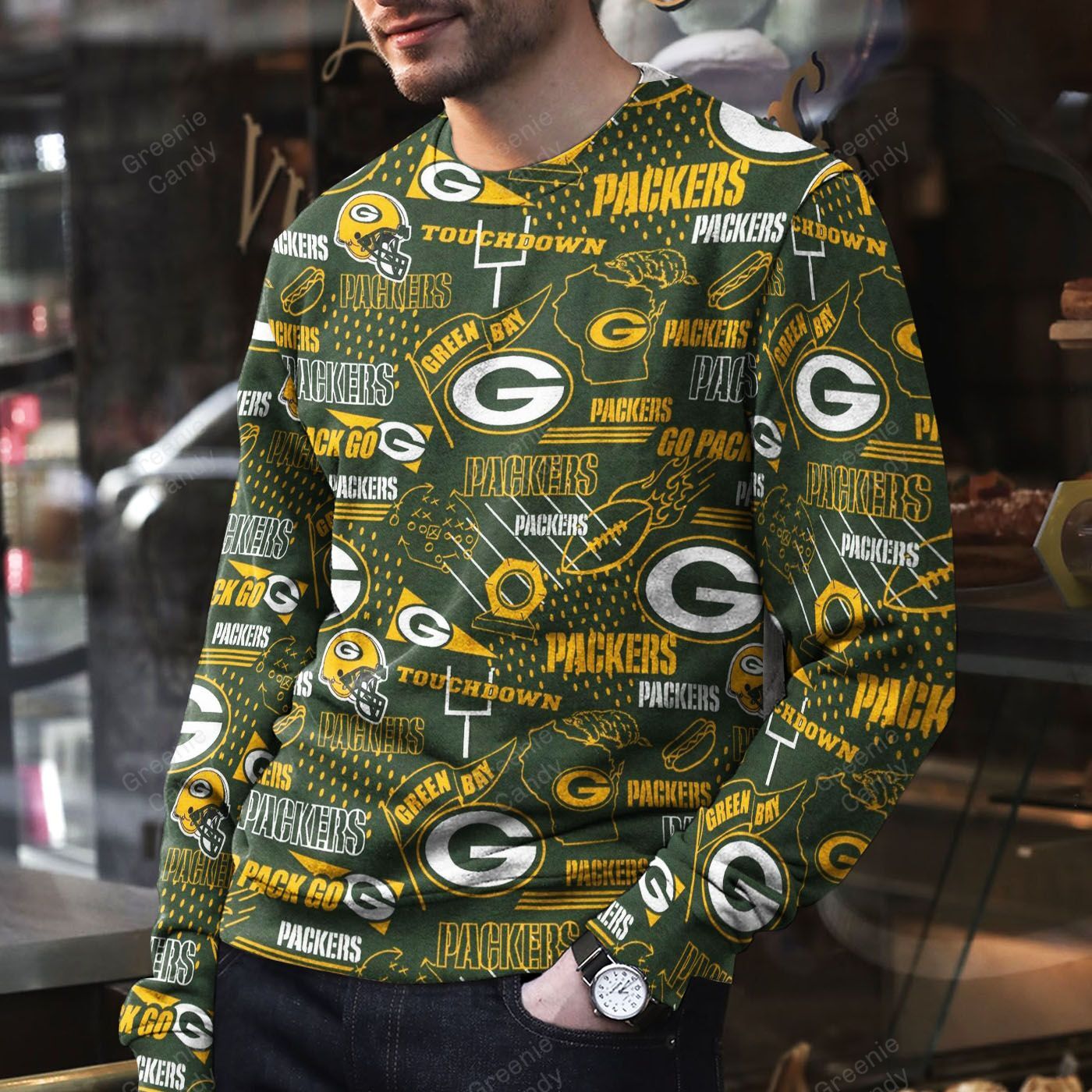 Green Bay Unisex All Over Print Cotton Sweatshirt KH060211