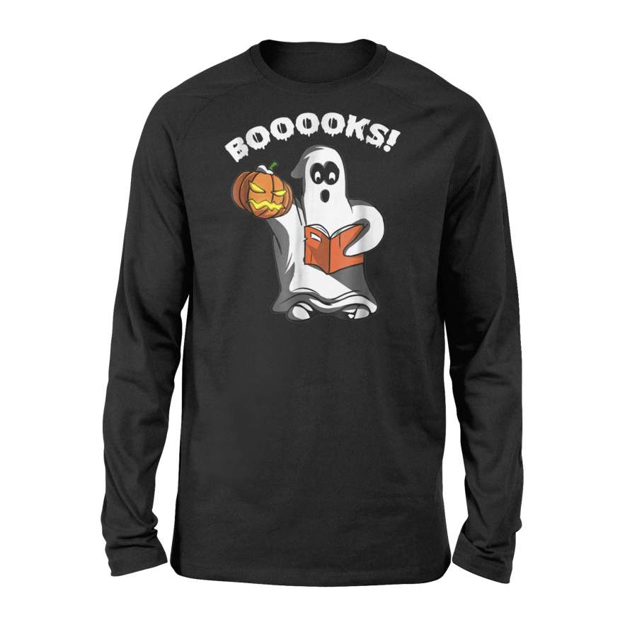 Booooks! Ghost Reading Books Halloween – Premium Long Sleeve