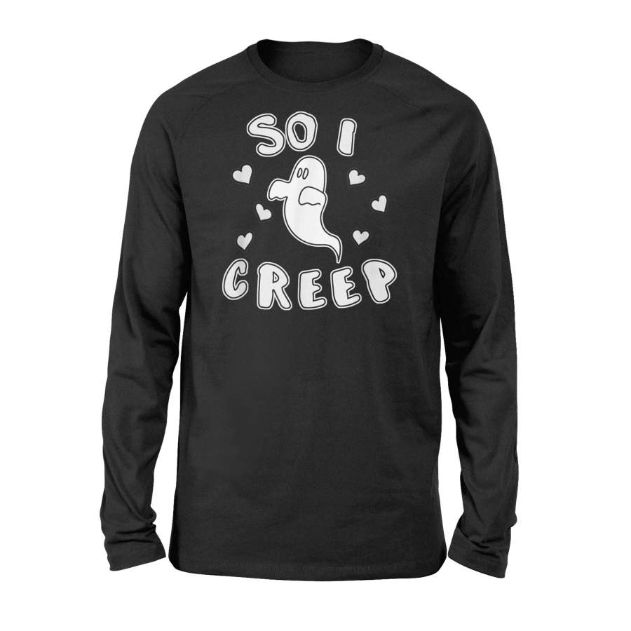 2019 Halloween So I Creep Funny Ghost Hearts – Standard Long Sleeve