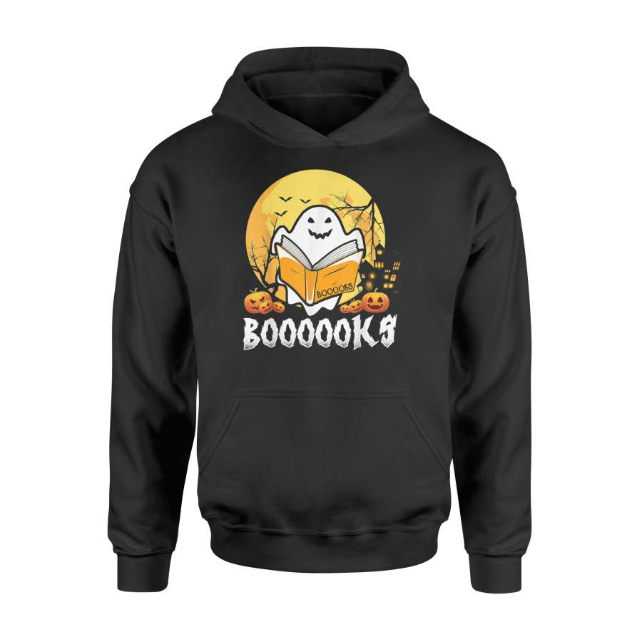 Boooks Halloween Boo Ghost Reading Book Lover Halloween Gift – Standard Hoodie