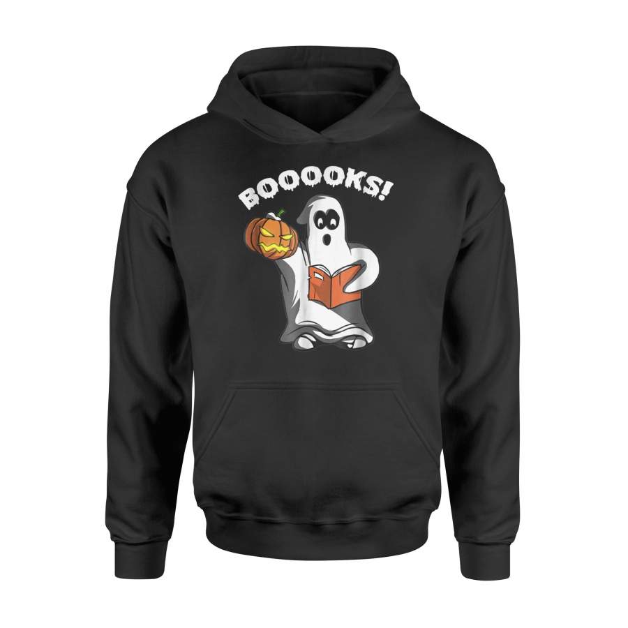 Booooks! Ghost Reading Books Halloween – Premium Hoodie