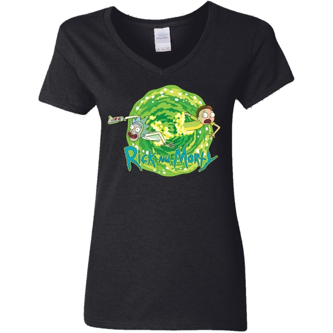 Rick And Morty Multidimensional Travel Women V-Neck T-Shirt