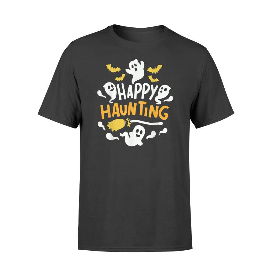 Halloween Shirt Happy Haunting Tshirt Ghost Tee – Standard T-shirt