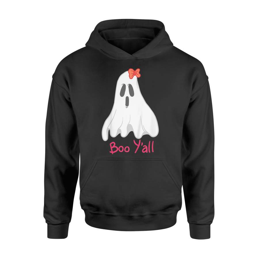 Boo Yall Girl Ghost Scary Creepy Halloween Party Costume – Premium Hoodie