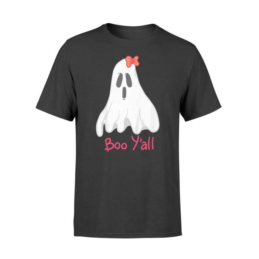 Boo Yall Girl Ghost Scary Creepy Halloween Party Costume – Comfort T-shirt