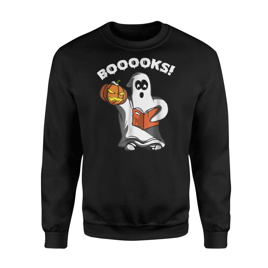 Booooks! Ghost Reading Books Halloween – Standard Fleece Sweatshirt