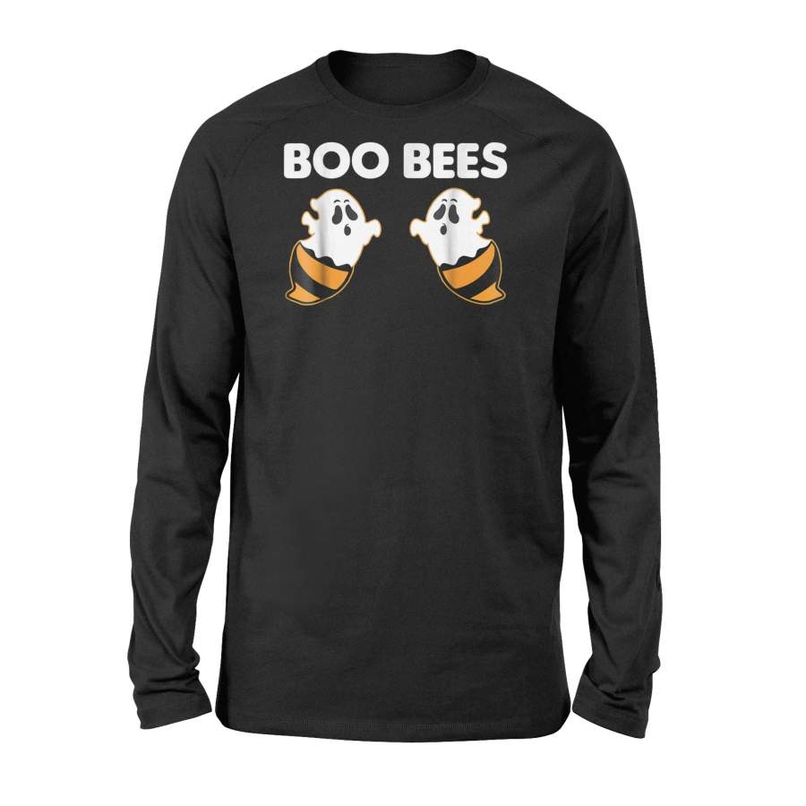 Boo Bees Ghost T Shirt Funny Halloween Beekeeper Costume – Premium Long Sleeve